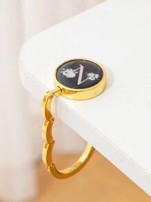 1 Set de soporte plegable para billetera con diseño de letra floral, soporte de escritorio metálico para billetera, gancho de moda para bolsos y organizador de escritorio de oficina para mujeres, ganchos adhesivos, perchero toallero, decoración de pared para dormitorio, perchas, ganchos, percha, artículos para volver a la escuela, estanterías, organización y almacenamiento, soporte para llaves, soporte para llaves de pared, percha para llaves, gancho adhesivo, percha de puerta, decoración de habitación, accesorios de cocina - Multicolor - Ver 27