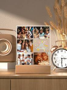 1PC Aangepaste Acryl Nachtlamp Grote Rechthoekige Verticale Gepersonaliseerde Verjaardagsdecoratiebord Geschikt Als Verjaardagscadeau Voor Vrienden En Koppels Om Romantische Geschenken Voor Te Bereiden, Stijl Minimalistische Mode, Leuke Aangepaste, Gepersonaliseerd, Unieke Kerstcadeaus, Halloweencadeaus, Wintercadeaus, Herfst/Herfst Kerstversieringen, Nachtlampjes, Neonlichten, Huishoudelijke Artikelen, Kamerdecoratie, Schatontdekking, Vakantieversieringen, Kerstverlichting