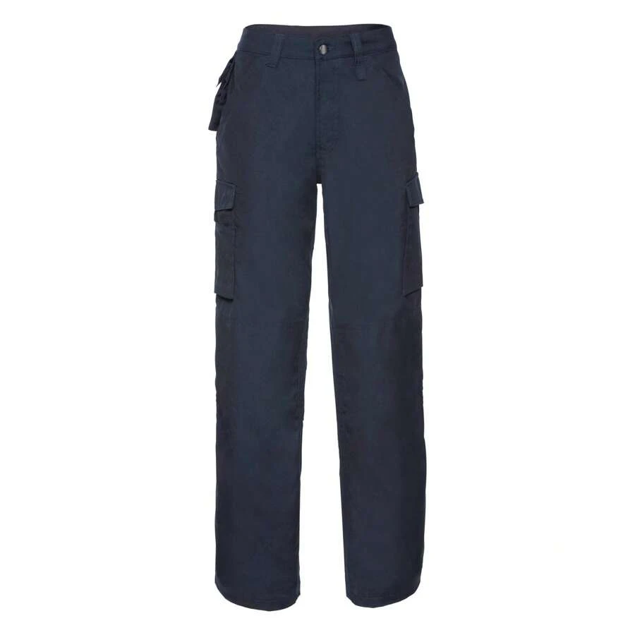 Russell Europe Work Wear Heavy Duty Trousers / Pants(Regular) (French Navy) - 65% Polyester/35% Cotton - Blue - View 1
