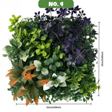 CTSZOOM Disponible en 23 estilos, paneles de pared de césped artificial, múltiples estilos con césped, follaje floral artificial, césped artificial, alfombras de césped artificial, decoración de pared exterior, decoración de boda, decoración navideña, follaje artificial, césped artificial, 100 bridas, pared de plantas, decoración de pared verde de 10x10 pulgadas