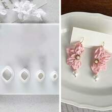 2 件/4 件/6 件花瓣形粘土切割器 - 用于制作耳环、聚合物粘土珠宝制作的粘土切割和成型工具 - 牡丹花 - 查看 13