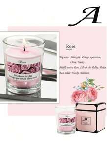 1 支香薰蜡烛，装在透明杯中，适用于卧室芳香疗法，香气舒适，优雅美丽 - 彩色 - 查看 3