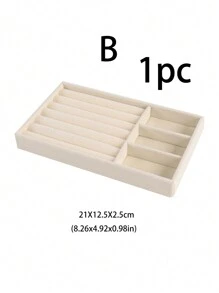 4 件/套天鹅绒珠宝托盘、珠宝展示托盘、珠宝收纳托盘、珠宝整理托盘、化妆品整理盒、化妆品展示托盘、时尚珠宝展示托盘、纯色珠宝托盘、可堆叠珠宝托盘、多隔间珠宝托盘、项链展示托盘、戒指收纳托盘、口红整理托盘，适用于梳妆台、珠宝展示架、卧室、珠宝参展商、珠宝整理器、珠宝整理器、化妆品收纳、化妆品展示