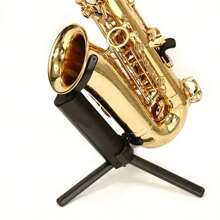 Foldable Alto Saxophone Stand - Portable And Compact Tenor Saxophone Stand With Adjustable Height Construction - Perfect For The Busy Musician