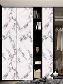 1 Roll 118.11in/39.37in Faux Black & White Marble Thickened Waterproof Wallpaper, Kitchen Renovation Waterproof & Washable Removable Self-Adhesive Tile Wall Paper, Black & White Granite Countertop Renovation Sticker, Home Decor Gifts Birthday Graduation Wall Stickers Room Decor Wall Decor Wall Sticker - Black and White Marble - View 3