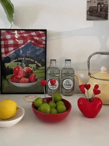 10 peças, Garfos de Frutas em Forma de Coração, Conjunto de Garfos de Bolo de Aço Inoxidável, Conjunto de Utensílios de Mesa para Lanches em Casa, Itens de Cozinha para o Lar, Lembrancinhas do Dia dos Namorados, Presentes do Dia das Mães, Suprimentos para Festa de Casamento, Cozinha, Presente de Natal, Materiais Escolares