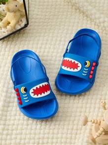 1 Pair Toddler Boys' Comfortable, Fashionable Cartoon Cute EVA Sandals, Non-Slip & Durable, Spring/Summer - Royal Blue - View 2