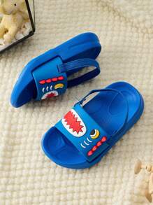 1 Pair Toddler Boys' Comfortable, Fashionable Cartoon Cute EVA Sandals, Non-Slip & Durable, Spring/Summer - Royal Blue - View 4