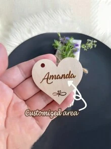 Customized Wooden Craft Hanging Decor - Heart Shaped Wooden Plaque, Creative Home Decoration, Small Gift For Significant Other/Parents/Kids/Friends Gifts Birthday Graduation
