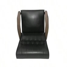 Mid Century Modern Upholstered Accent Chair, Matte Black Faux Leather - Nhiều màu - Xem 10