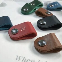 Customized Laser Engraved Personalized Leather Cord, Personalized Leather Rope, Monogram Cord Bag, Personalized Gift For Friends - Multicolor - View 6