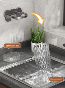 صندوق تخزين العيدان الصيني المركب على الحائط، وعاء تخزين أدوات المطبخ، رف تخزين للحمام، مناسب للمطبخ والحمام - متعدد الألوان - مشاهدة 6