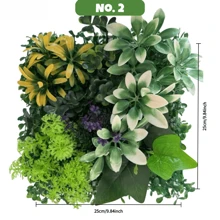 CTSZOOM Disponible en 23 estilos, paneles de pared de césped artificial, múltiples estilos con césped, follaje floral artificial, césped artificial, alfombras de césped artificial, decoración de pared exterior, decoración de boda, decoración navideña, follaje artificial, césped artificial, 100 bridas, pared de plantas, decoración de pared verde de 10x10 pulgadas