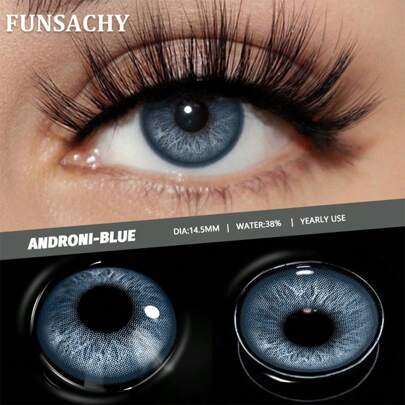 FUNSACHY Gray Big Eyes Color Contact Lenses Annual Use Eye Makeup Soft Lenses Easy To Wear 14.5Mm Halloween Costume Cosplay