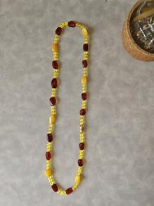Free Gift Box Natural Baltic Amber Baroque Long Necklace Gemstone Vintage Accessorize For Calm And Peace Energy Presents For Her Anniversary Christmas Birthday