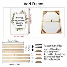 1 Pc Personalized Customized Photos On Canvas With DIY Wood Frame,Gifts For Valentine's Day,Custom Photos For Your Lover,Family,Friends And Pets,Dogs,Cats,Big Size Home Decor Birthday Graduation