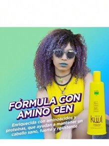 Kit Rizos KUUL Shampoo y Gel 300ml c/u Marcar y Definir Rizos, con AminoGen Complex, Efecto Rizos Hidratados, Nutre y Limpia la Estructura del Cabello, Cabello Sedoso y Brillante Gel para Cabello Rizado, Rizos Definidos, Hidrata, Protección contra Calor, con Aminoácidos y Proteínas - Amarillo - Ver 8
