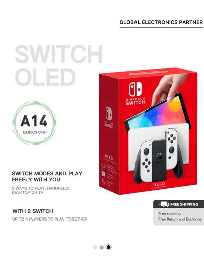Nintendo Switch Nintendo Game Console OLED Edition Game Console Portable Game Handheld Casual Family Party Birthday Gift - Black And White - Switch