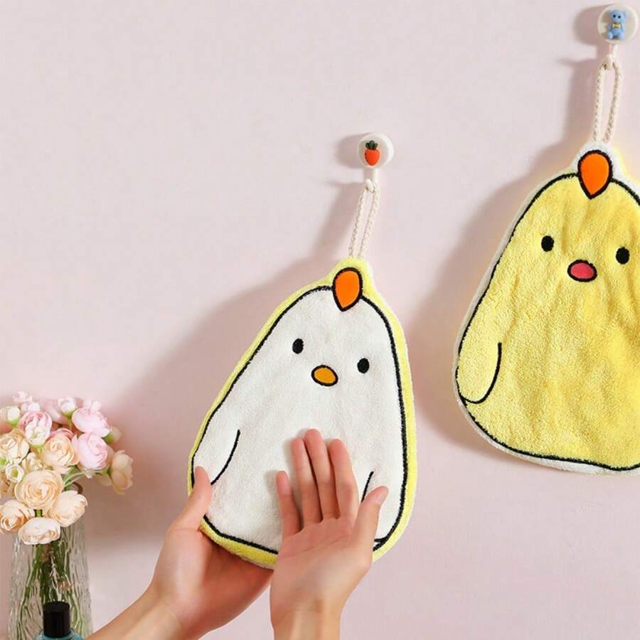 Cute Animal Hand Towels, Absorbent Fast Drying Microfiber Towel Bath Towel With Hanging Loop Kitchen And Bathroom - Multicolor - View 1