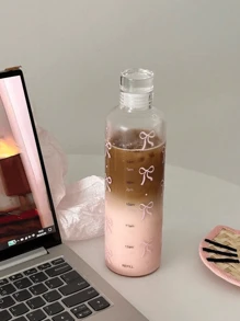 1个16盎司蝴蝶结造型水杯，原创小众设计，耐热大容量塑料杯，高颜值水杯，防滑防漏杯身，个性化设计，适合居家、办公、运动健身等场合。 - 彩色 - 查看 7