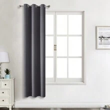 1 Paneel / 2 Paneele / Mehrere Größenoptionen, Premium-Gardine mit dreifacher Gewebekonstruktion, schwer verdunkelnd und wärmeisolierend, mit Ösen an der Oberseite, geeignet für Schlafzimmer, Wohnzimmer, Esszimmer, Küche, blockiert Licht und bietet Privatsphäre - Dunkelgrau - Übersicht 30