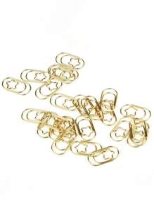 50 个金色星形回形针，迷你金属防滑文具夹，适用于办公室、学校和家庭组织、返校、学校用品 - 金色 - 查看 5