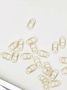 50 个金色星形回形针，迷你金属防滑文具夹，适用于办公室、学校和家庭组织、返校、学校用品 - 金色 - 查看 8