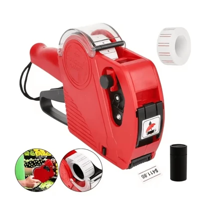 Etiquetadoras de Precios manual, rotuladoras de precios para negocios para etiquetas adhesivas incluye un rollo de etiquetas