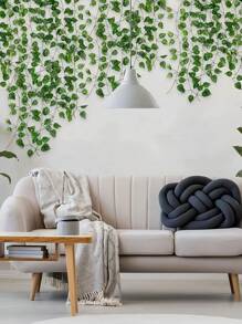 1pc/6pcs/12pcs Artificial Sweet Potato Vine, Ivy Leaf Fake Greenery Vines, Home Party Decor Fake Plants For Window, Yard Gifts Birthday Graduation