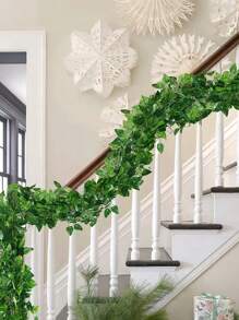 1pc/6pcs/12pcs Artificial Sweet Potato Vine, Ivy Leaf Fake Greenery Vines, Home Party Decor Fake Plants For Window, Yard Gifts Birthday Graduation