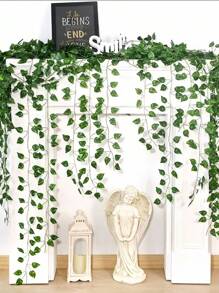 1pc/6pcs/12pcs Artificial Sweet Potato Vine, Ivy Leaf Fake Greenery Vines, Home Party Decor Fake Plants For Window, Yard Gifts Birthday Graduation