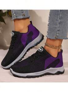 Zapatillas de deporte casuales de moda, Zapatos altos para mujer zapatos negros para mujer zapatos casuales de primavera zapatos casuales de suela gruesa ,zapatos casuales con cordones de verano entrenamiento para caminar tenis,zapatos ortopédicos huecos transpirables para caminar