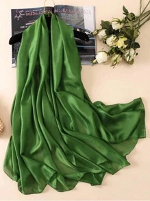 1pc Fashionable Evening Wrap Shawl, Satin Shawl, Extra Long Wedding Shawl For Brides Party