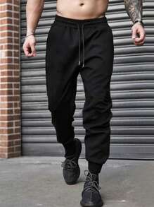 Men's Casual Sport Jogger Sweatpants, Loose Fit, Drawstring Waist, Suitable For Running & Jogging In Spring And Autumn