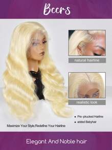 613 13x6 Lace Front Wig Human Hair 24 Inch Blonde Wig Human Hair 250% Density Body Wave Lace Front Wigs Human Hair Pre Plucked 613 Lace Front Wig Human Hair Blonde HD Lace Frontal Wig