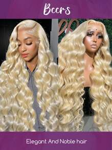 613 13x6 Lace Front Wig Human Hair 24 Inch Blonde Wig Human Hair 250% Density Body Wave Lace Front Wigs Human Hair Pre Plucked 613 Lace Front Wig Human Hair Blonde HD Lace Frontal Wig