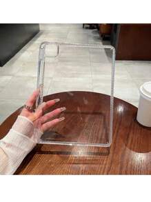 1pc Clear Acrylic Protective Case, Compatible With IPad 7th/8th/9th Generation 10.2-Inch, IPad 5th/6th Generation/IPad Air/Air2 9.7-Inch, IPad Mini 6 8.3-Inch, With Pencil Holder, High Transparency, Anti-Bending And Anti-Drop - Clear - View 2