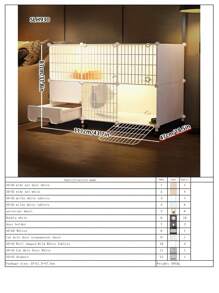Enclosed Cat House With Litter Box, Full Apartment Style Indoor Cat Cage For Home Use, Free Space For Cats - Multicolor - View 23