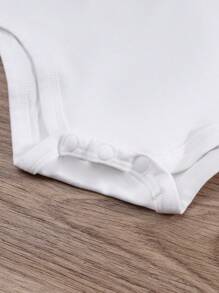 H HIBOBI 2件套男婴春夏条纹绅士套装，含短袖连体衣 - 白色 - 查看 6