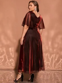 Plus Size Women Ombre Color Party Evening Gown, Cocktail Party, Wedding Guest, Graduation, Bridesmaid, Mother Of The Bride