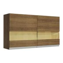 Alacena Madesa Glamy 120 Cm 2 Puertas Con Vidrio Color Marrón - Marrón - Ver 1