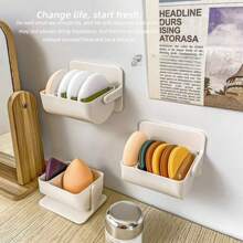 Wall-Mounted Beauty Artifact And Puff Display Rack, Bathroom Cosmetic Storage And Organization, Beauty Room Decoration, Valentine's Day Gift