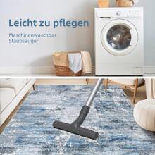 Tappeto Boho soggiorno camera da letto tappeti a pelo corto lavabili morbidi antiscivolo dal design vintage - Grigio - Visualizzare 6