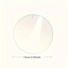 10pcsTransparent Acrylic Disc With Hole Acrylic Blank Round Sheet Festival DIY Ornament Plastic Disc - Multicolor - View 6