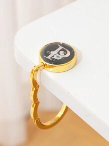 1 Set de soporte plegable para billetera con diseño de letra floral, soporte de escritorio metálico para billetera, gancho de moda para bolsos y organizador de escritorio de oficina para mujeres, ganchos adhesivos, perchero toallero, decoración de pared para dormitorio, perchas, ganchos, percha, artículos para volver a la escuela, estanterías, organización y almacenamiento, soporte para llaves, soporte para llaves de pared, percha para llaves, gancho adhesivo, percha de puerta, decoración de habitación, accesorios de cocina - Multicolor - Ver 17