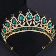 1 PIEZA Deslumbrante corona de cristal Tiaras y coronas para fiestas, bailes de graduación para mujeres, accesorios de boda y pelo, joyería, tocado de regalo