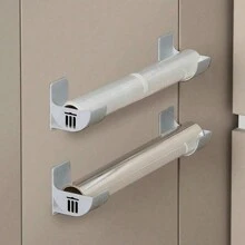 1/2/3 piezas de estantes de almacenamiento de cocina que no requieren perforación, estantes de almacenamiento multifuncionales, distancias ajustables, soportes de almacenamiento para el costado del refrigerador, estantes de almacenamiento para plástico envolvente, bolsas de basura, aptos para los lados del refrigerador, armarios y soportes para paraguas. - Multicolor - Ver 6