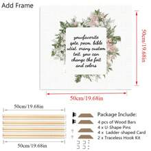 1 Pc Personalized Customized Photos On Canvas With DIY Wood Frame,Gifts For Valentine's Day,Custom Photos For Your Lover,Family,Friends And Pets,Dogs,Cats,Big Size Home Decor Birthday Graduation