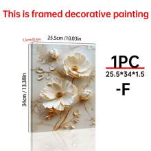 1PC Nghệ thuật vải hoa hồng trắng thanh lịch, Nghệ thuật treo tường phong cách kem hoa hồng hồng quyến rũ, Áp phích hoa vàng và trắng - Trang trí tường hoa hiện đại, Tranh hoa đen trắng trừu tượng cho phòng khách, phòng ngủ, văn phòng - Đã đóng khung và sẵn sàng để treo, Nghệ thuật treo tường phong cách kem hoa hồng hồng quyến rũ, Quán cà phê & Thư viện - Nhiều màu - Xem 41