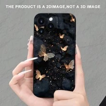 1 szt. Spersonalizowany modny gruby antypoślizgowy fluorescencyjny wzór motyla etui na telefon kompatybilny z Apple i serią